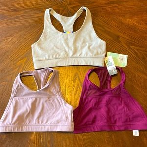 Set of three Athleta Girl and DSG sports bra/ athletic tops size M 10/12